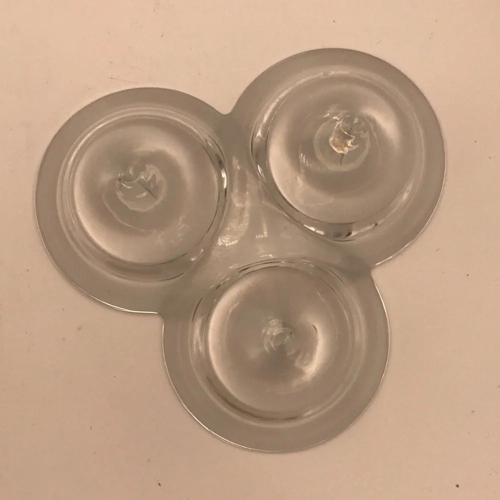 VTG Swedish Art Glass DORRE 3 Candle Holder‎